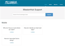 Tablet Screenshot of help.missionhub.com